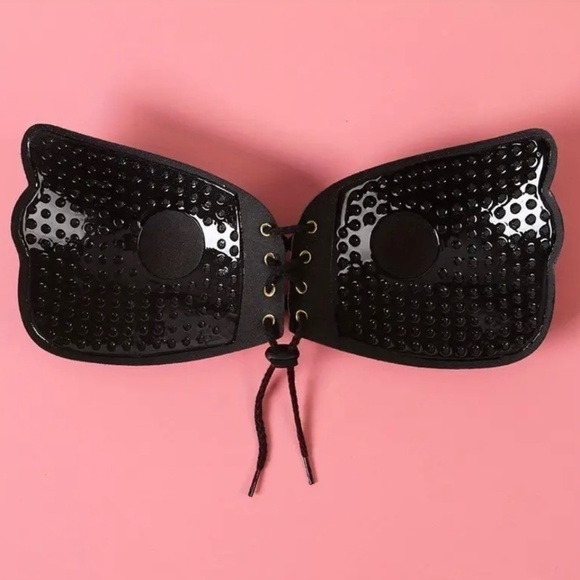 Women’s Black Lifting Stick-On Nipple Covers, Strapless Push Up Nipple Pasties - Picture 7 of 7